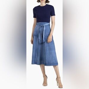 Ashton Mix Media Midi-Dress  NWOT